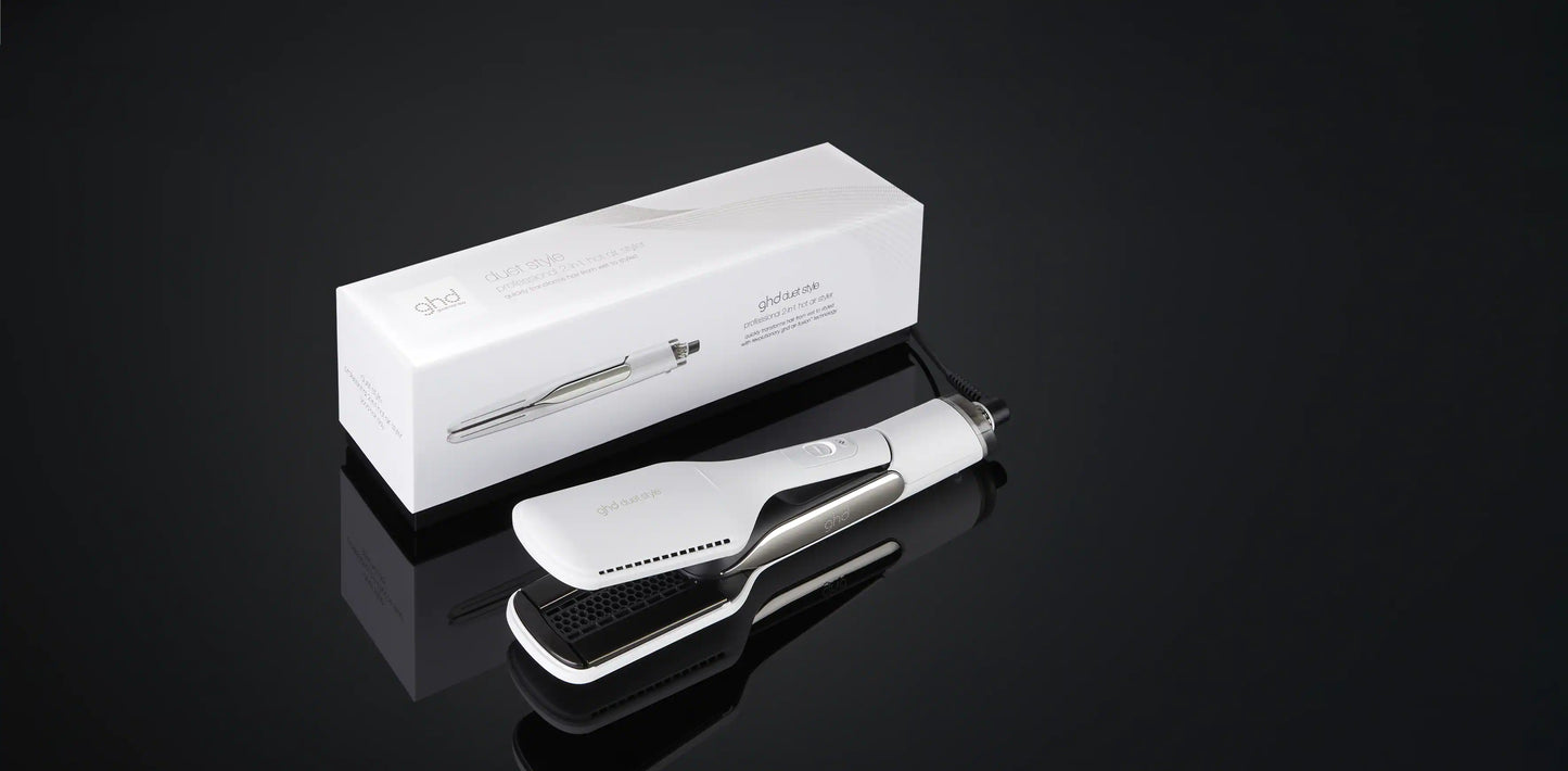 GHD Duet Style Fer plat à air chaud 2 en 1 Blanc