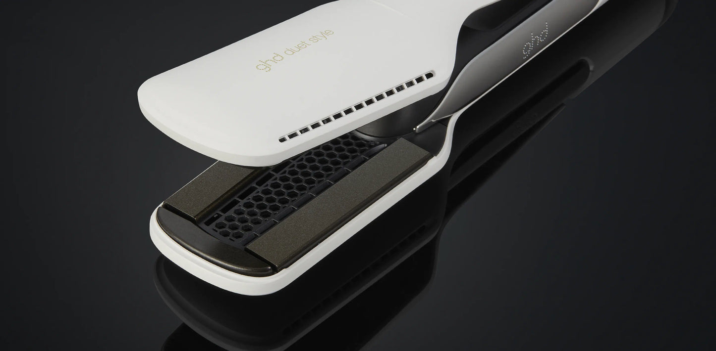 GHD Duet Style Fer plat à air chaud 2 en 1 Blanc
